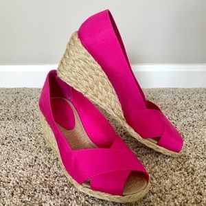Lauren Ralph Lauren Espadrille Peep-Toe Wedge